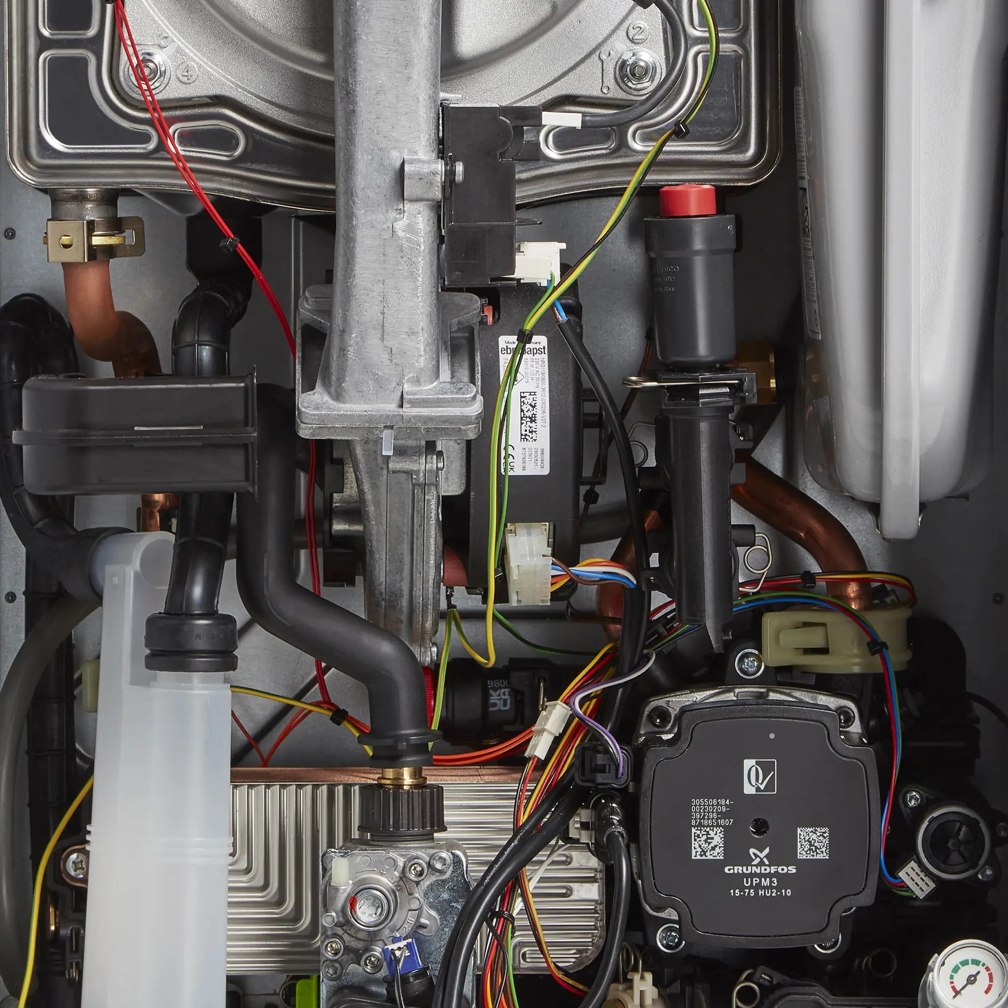 The internal workings of a boiler