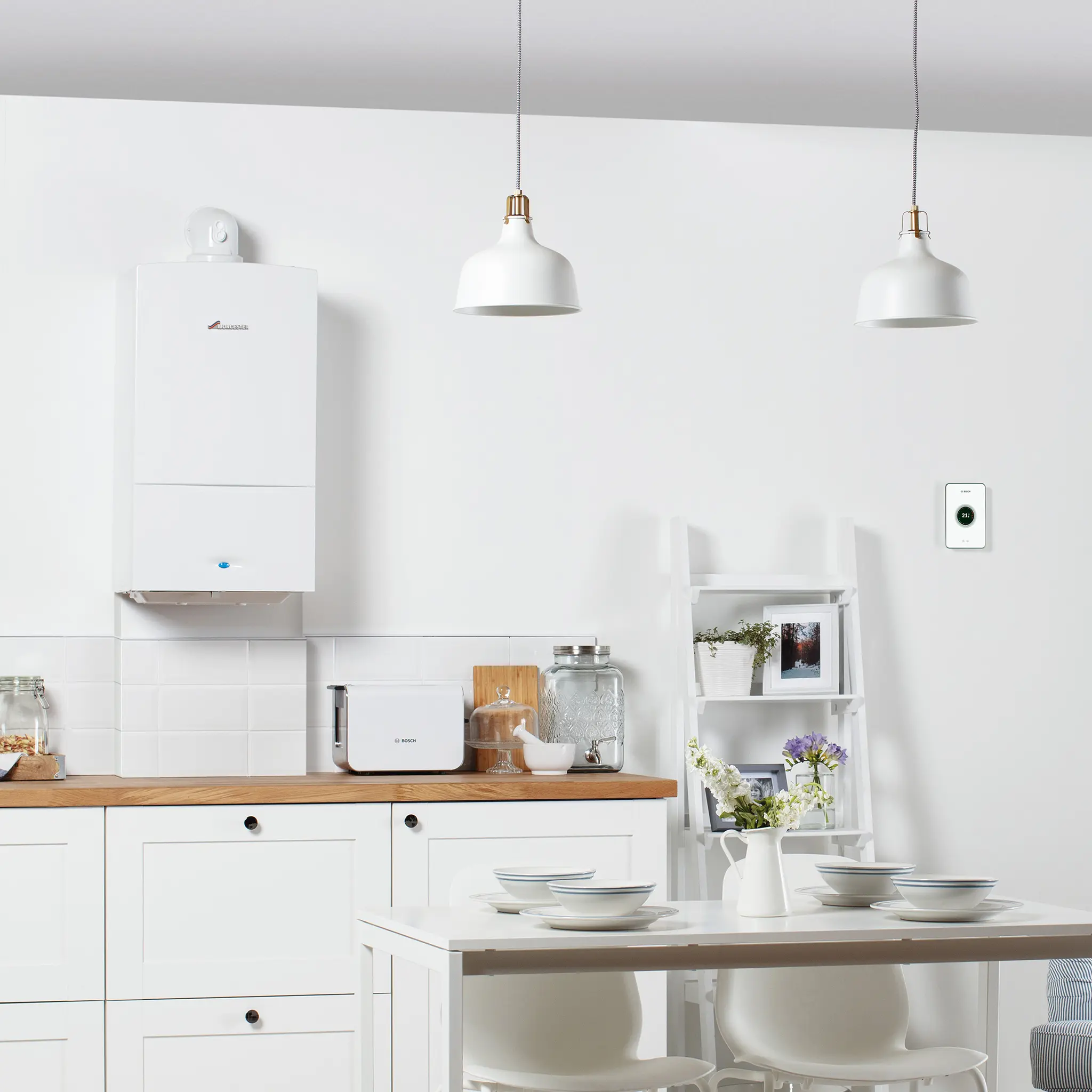 Newly installed gas boiler